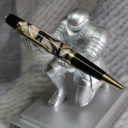 Sierra ballpoint pen made white and black acrylic