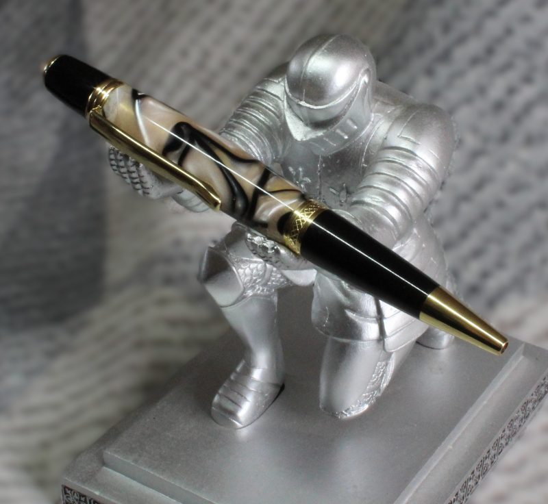 Sierra ballpoint pen made white and black acrylic