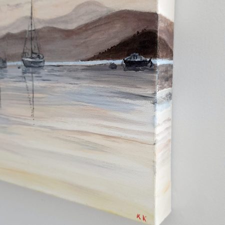 Original painting-Sunset Loch canvas