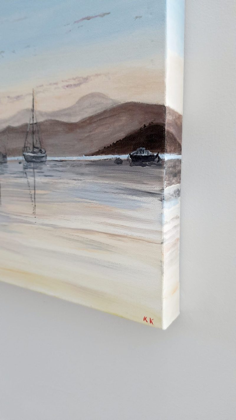 Original painting-Sunset Loch canvas