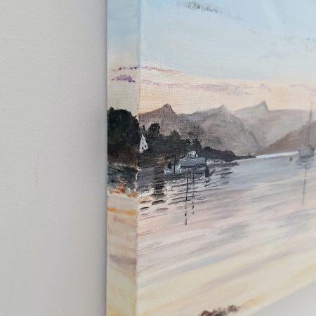 Original painting-Sunset Loch canvas