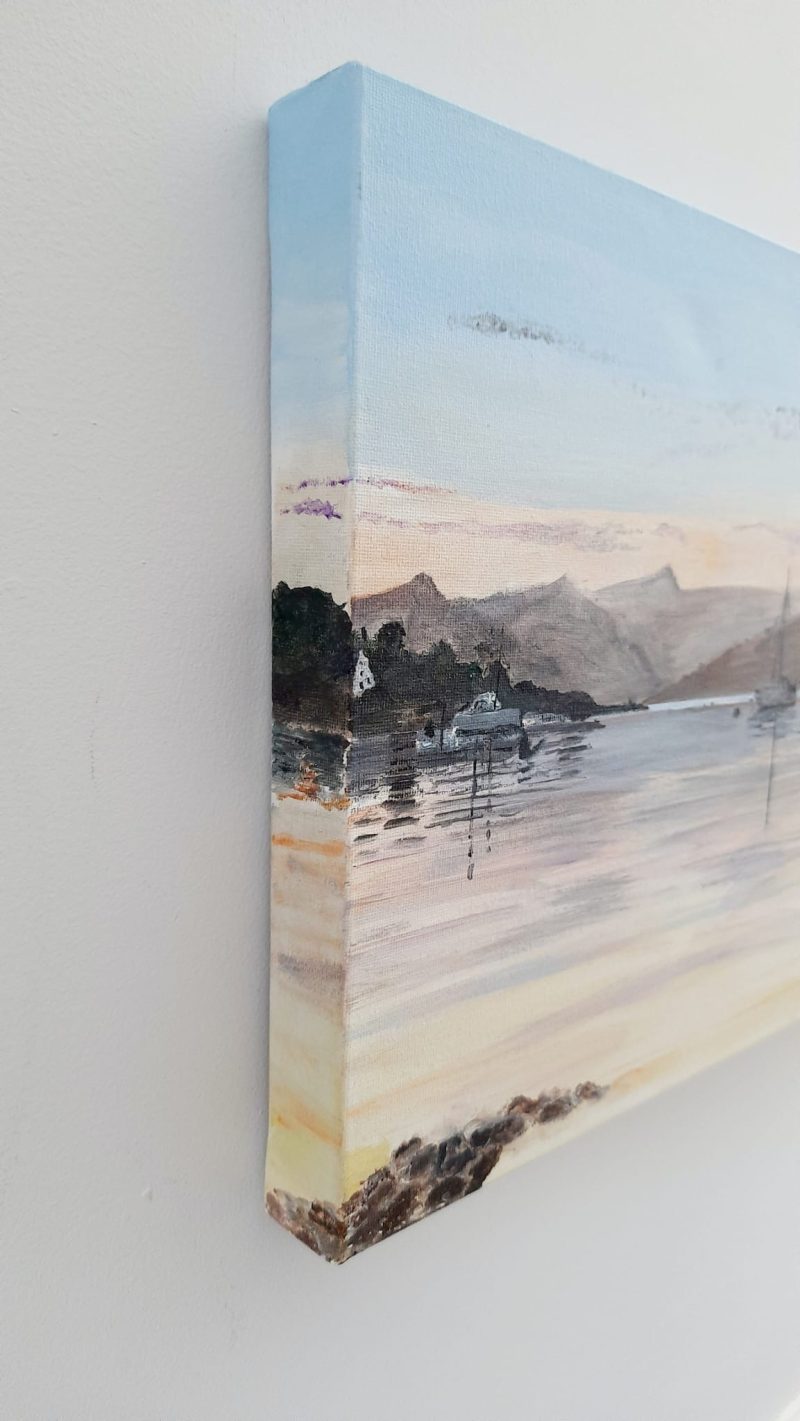 Original painting-Sunset Loch canvas