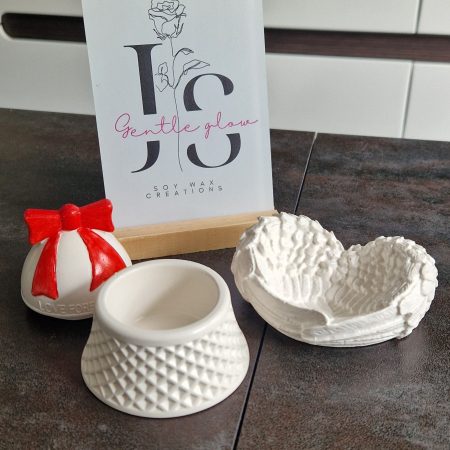 Candle holder and wings. Home decoration varnish Handmade beutyfull gift set for any occasion
