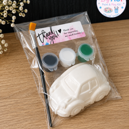 Paint Your Own Plaster Figurine Kit Set | Kids DIY Painting Activity | Vehicle Craft Bundle | Party Favors