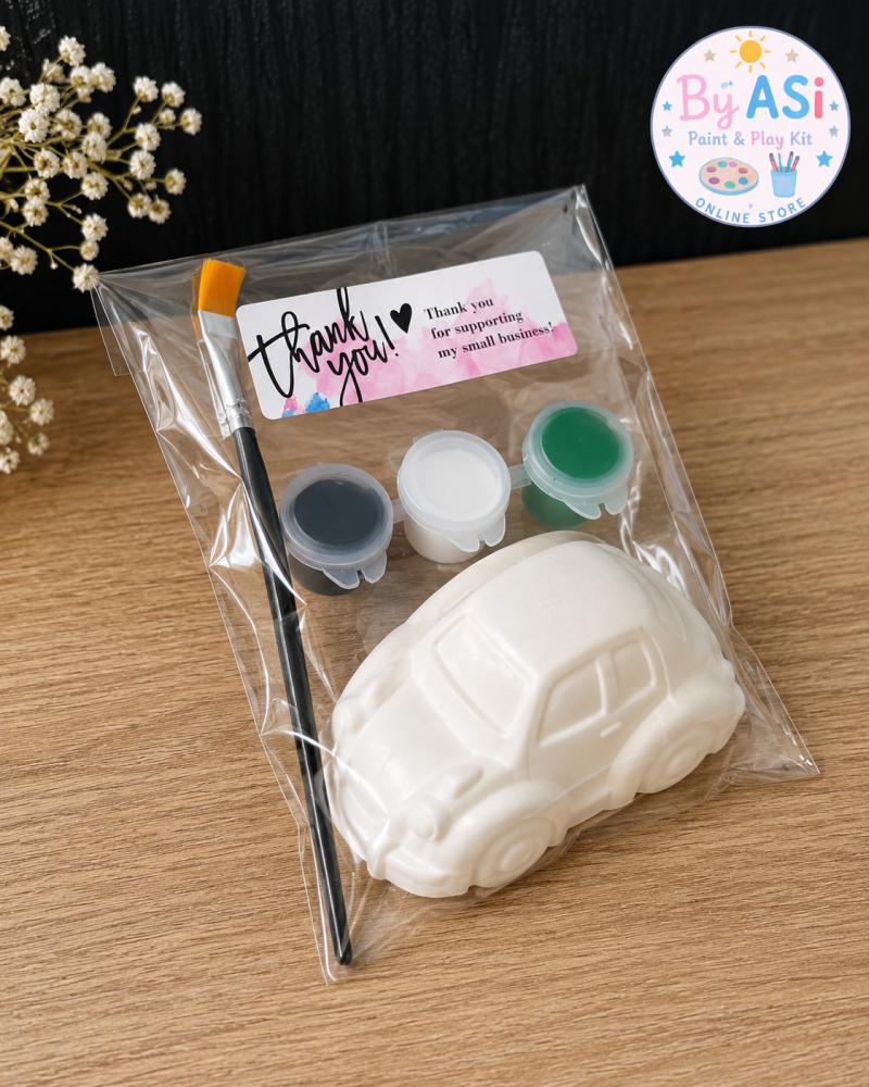 Paint Your Own Plaster Figurine Kit Set | Kids DIY Painting Activity | Vehicle Craft Bundle | Party Favors