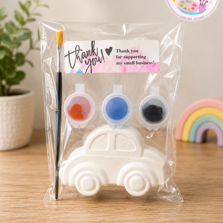 Paint Your Own Plaster Figurine Kit Set | Kids DIY Painting Activity | Vehicle Craft Bundle | Party Favors