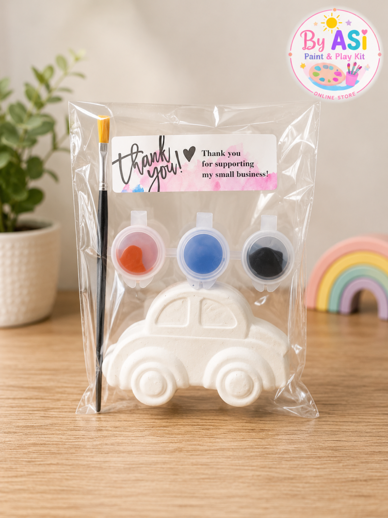 Paint Your Own Plaster Figurine Kit Set | Kids DIY Painting Activity | Vehicle Craft Bundle | Party Favors