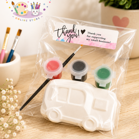 Paint Your Own Plaster Figurine Kit Set | Kids DIY Painting Activity | Vehicle Craft Bundle | Party Favors