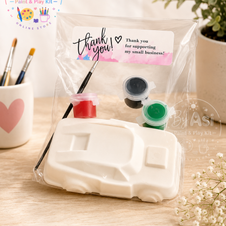 Paint Your Own Plaster Figurine Kit Set | Kids DIY Painting Activity | Vehicle Craft Bundle | Party Favors