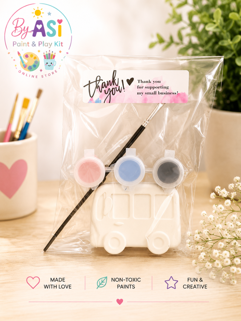 Paint Your Own Plaster Figurine Kit Set | Kids DIY Painting Activity | Vehicle Craft Bundle | Party Favors