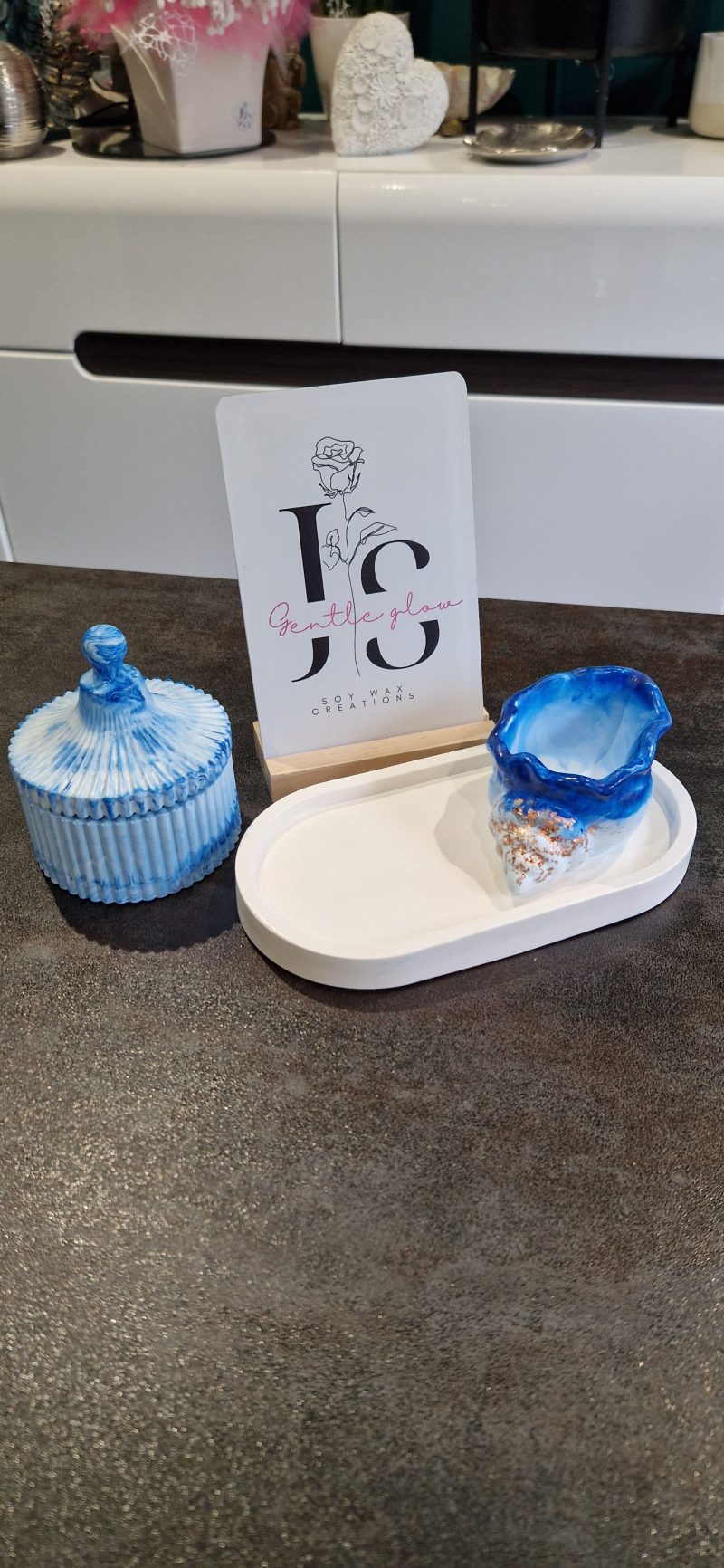 Bathroom decorative set made from quality gypsum, handcrafted