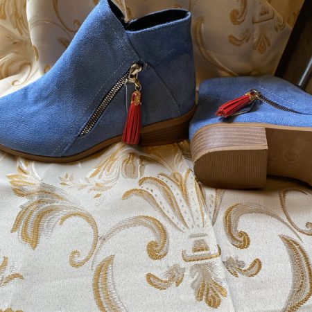Boot charm/tassel red italian leather with