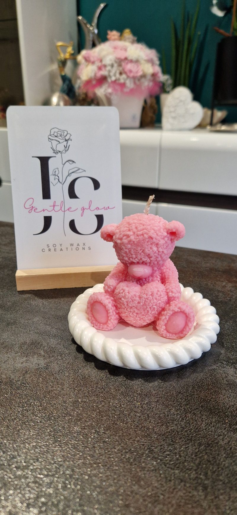 Scented soy candle Teddy Gift set