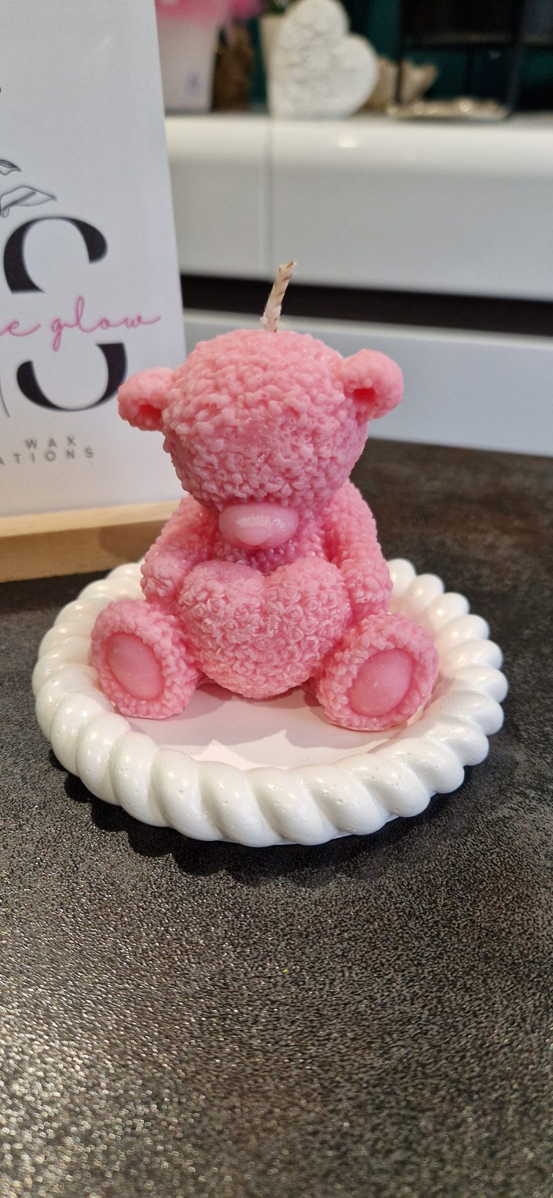 Scented soy candle Teddy Gift set