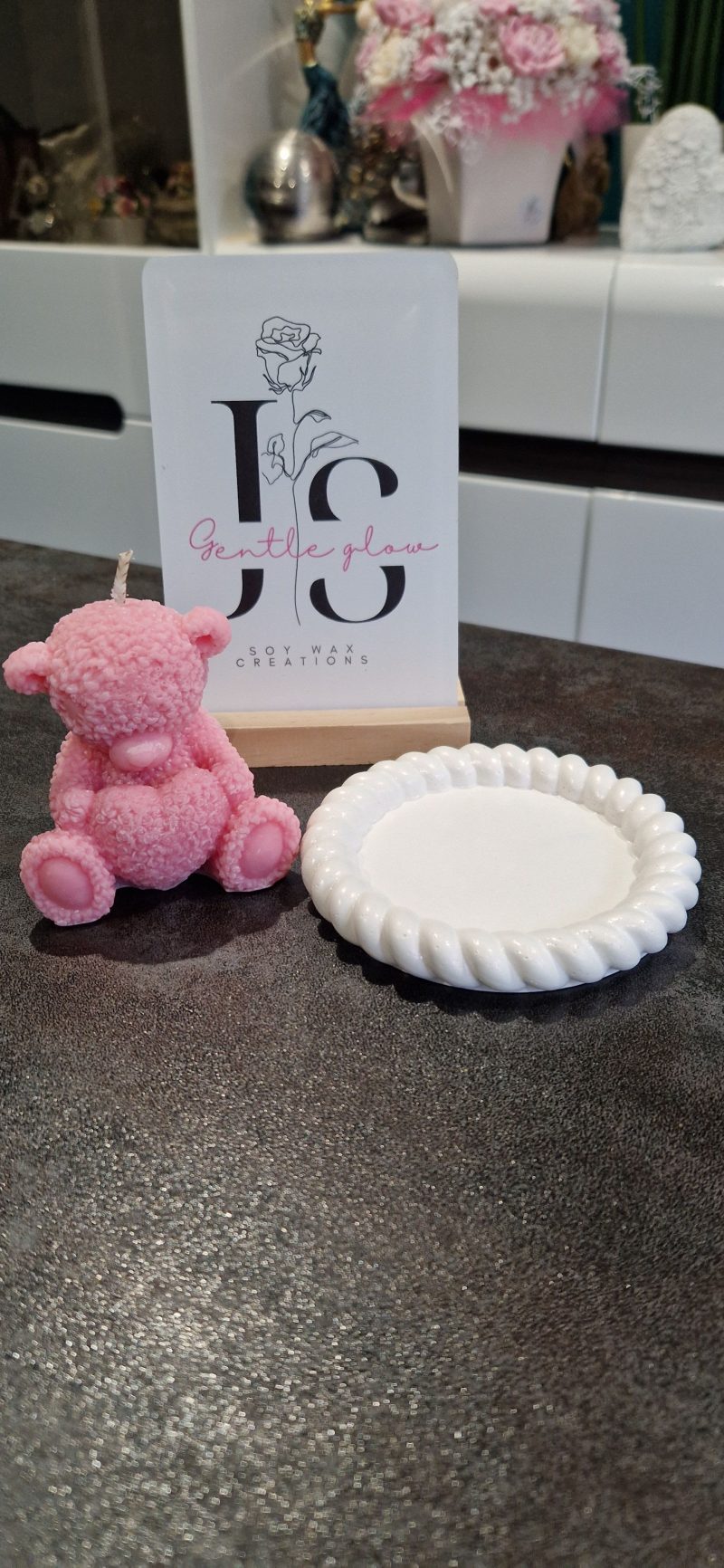 Scented soy candle Teddy Gift set