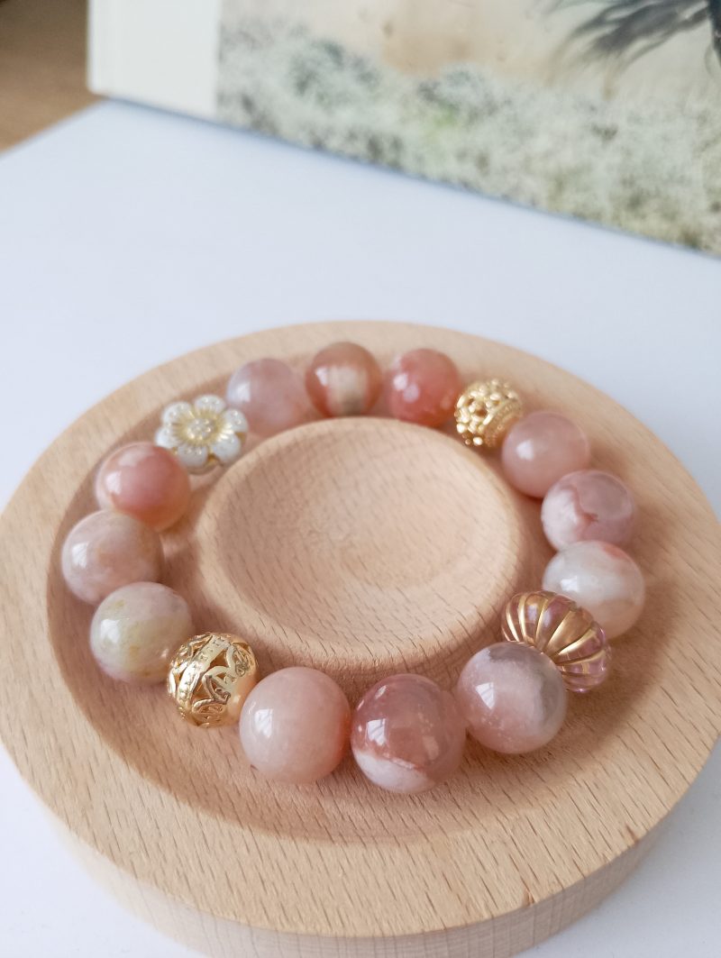 Flower Agate Crystal 16cm Bracelet