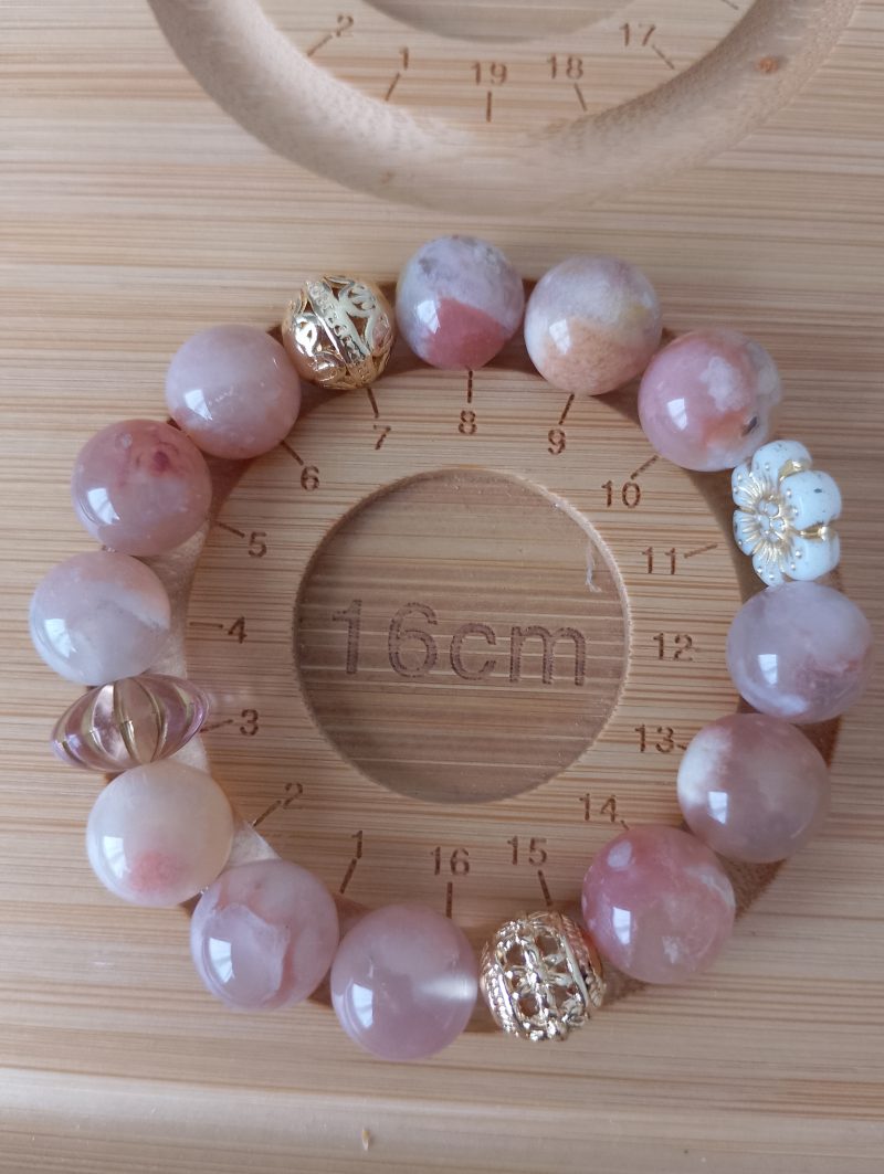 Flower Agate Crystal 16cm Bracelet