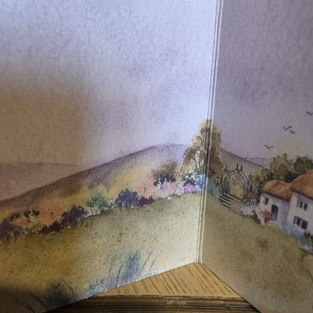 Handmade pink, lilac & gold floral Card with Butterflies