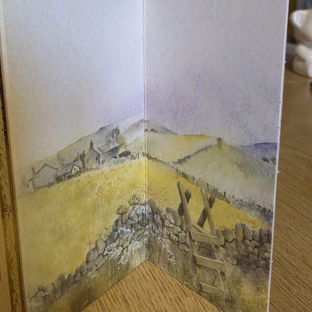 Handmade yellow & gold Card with Daffodils and Butterflies