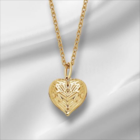 Personalised Angel Wings Photo Locket Necklace in Gold, Silver or Rose Gold