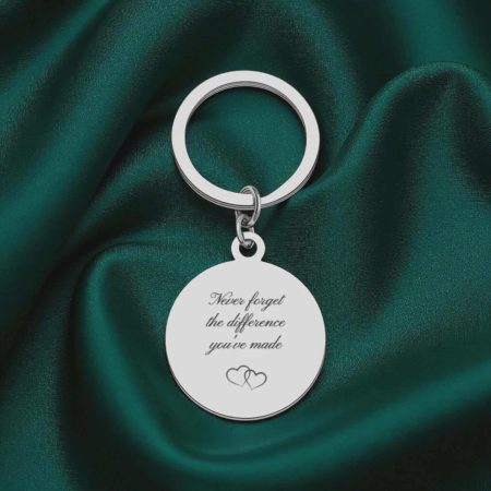 Personalised Stainless Steel Keychain with Engraved Message