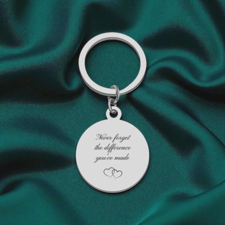 Personalised Stainless Steel Keychain with Engraved Message