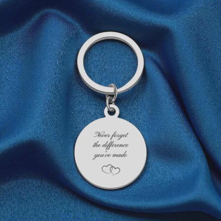 Personalised Stainless Steel Keychain with Engraved Message