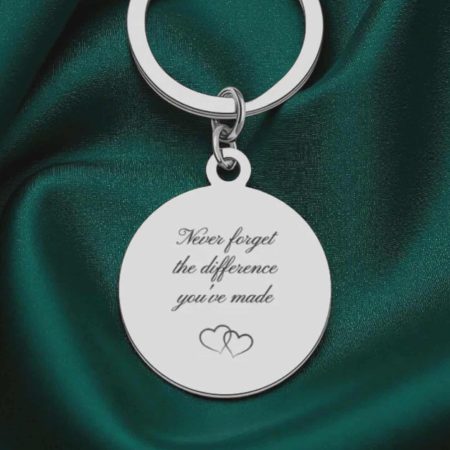 Personalised Stainless Steel Keychain with Engraved Message