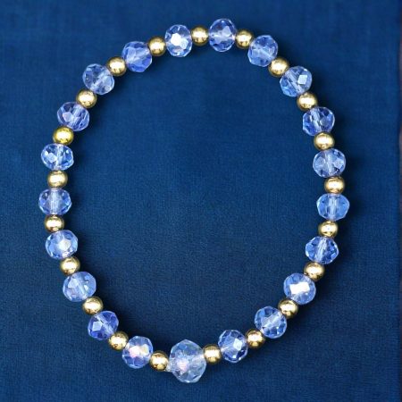 Stretch glass/crystal bracelets in various colours