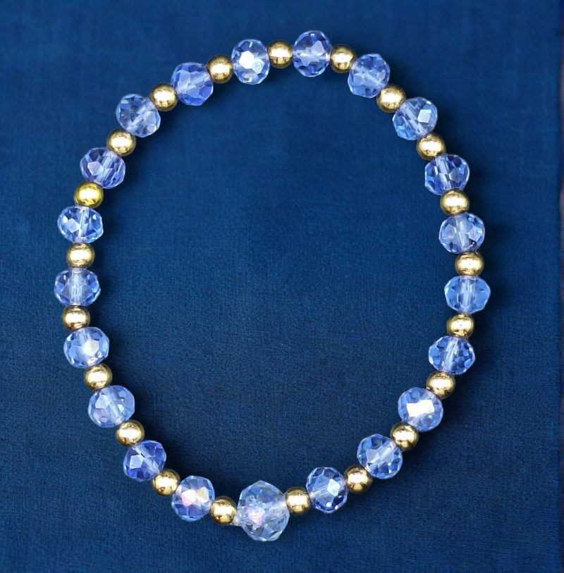 Stretch glass/crystal bracelets in various colours