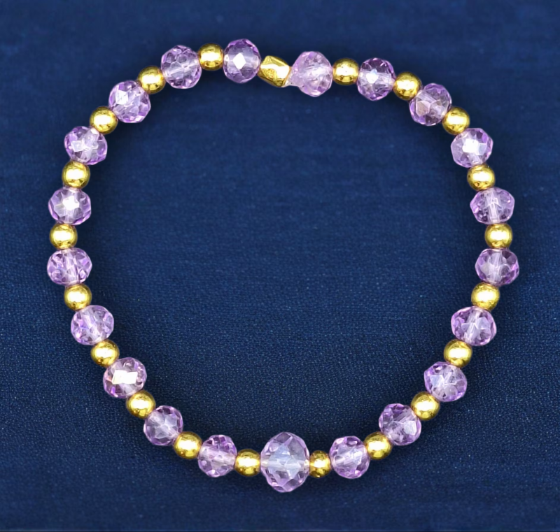 Stretch glass/crystal bracelets in various colours