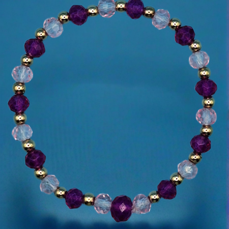 Stretch glass/crystal bracelets in various colours