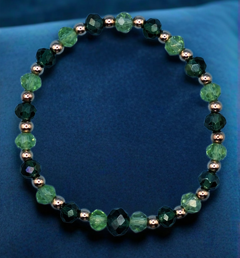 Stretch glass/crystal bracelets in various colours
