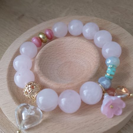 Blushing Rose Quartz 16cm Bracelet