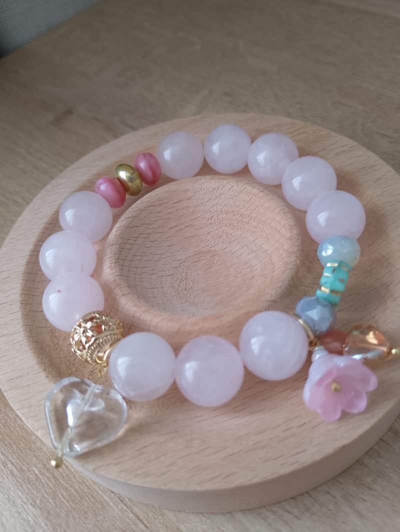 Blushing Rose Quartz 16cm Bracelet