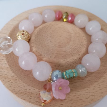 Blushing Rose Quartz 16cm Bracelet