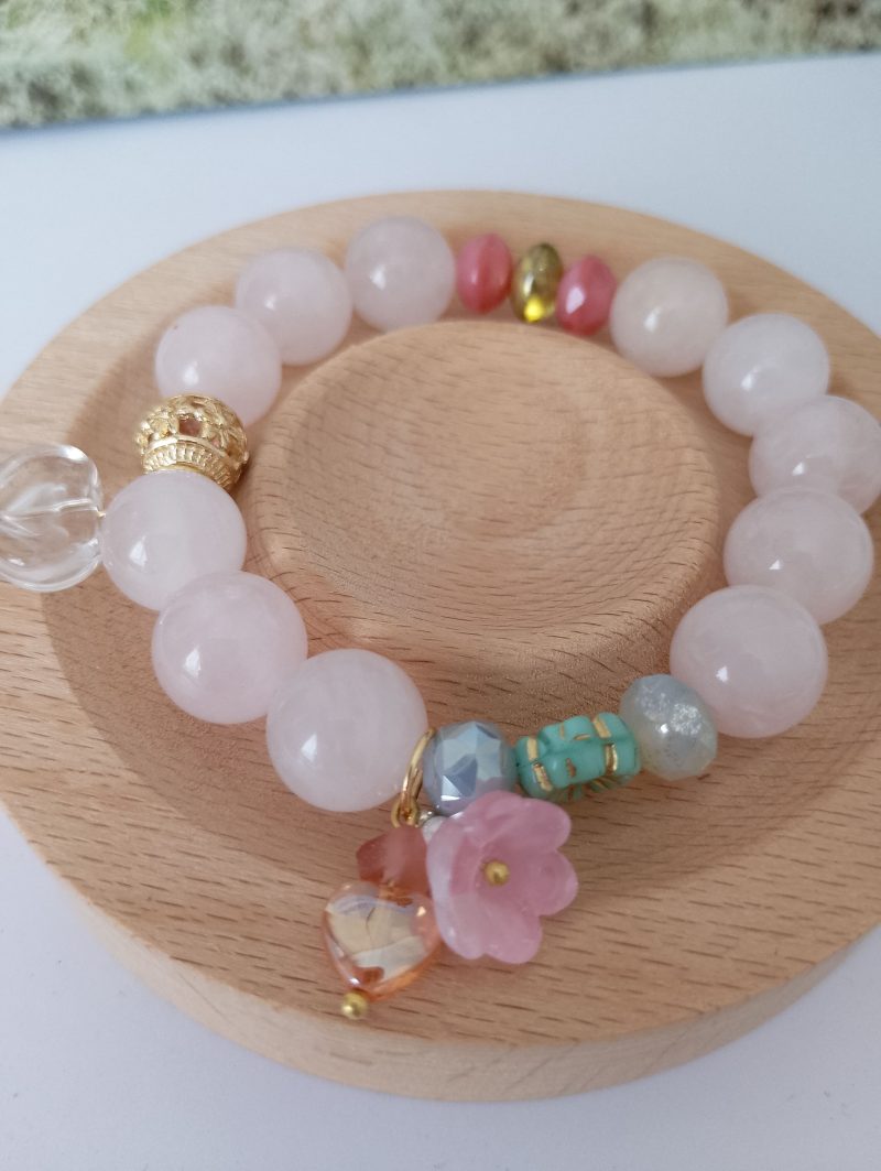 Blushing Rose Quartz 16cm Bracelet
