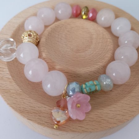 Blushing Rose Quartz 16cm Bracelet
