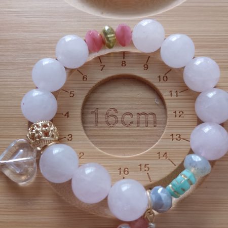 Blushing Rose Quartz 16cm Bracelet