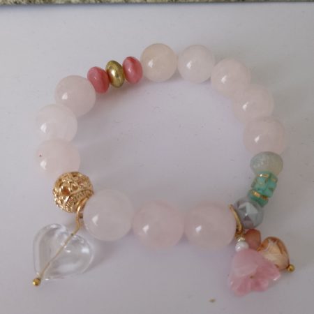 Blushing Rose Quartz 16cm Bracelet