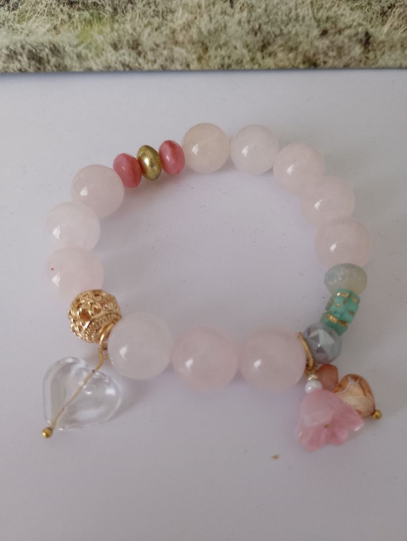 Blushing Rose Quartz 16cm Bracelet
