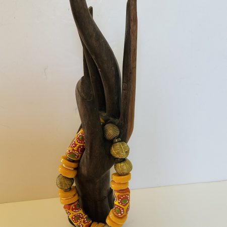 Colourful ethnic style stretch bracelet