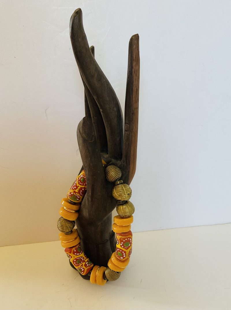 Colourful ethnic style stretch bracelet