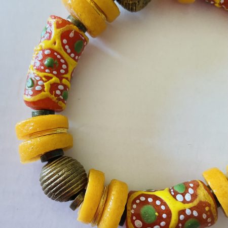 Colourful ethnic style stretch bracelet