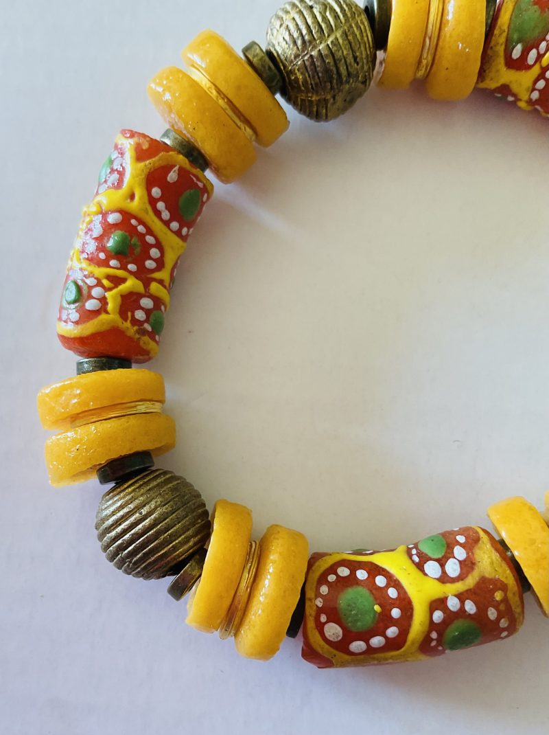 Colourful ethnic style stretch bracelet
