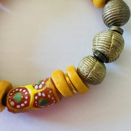 Colourful ethnic style stretch bracelet