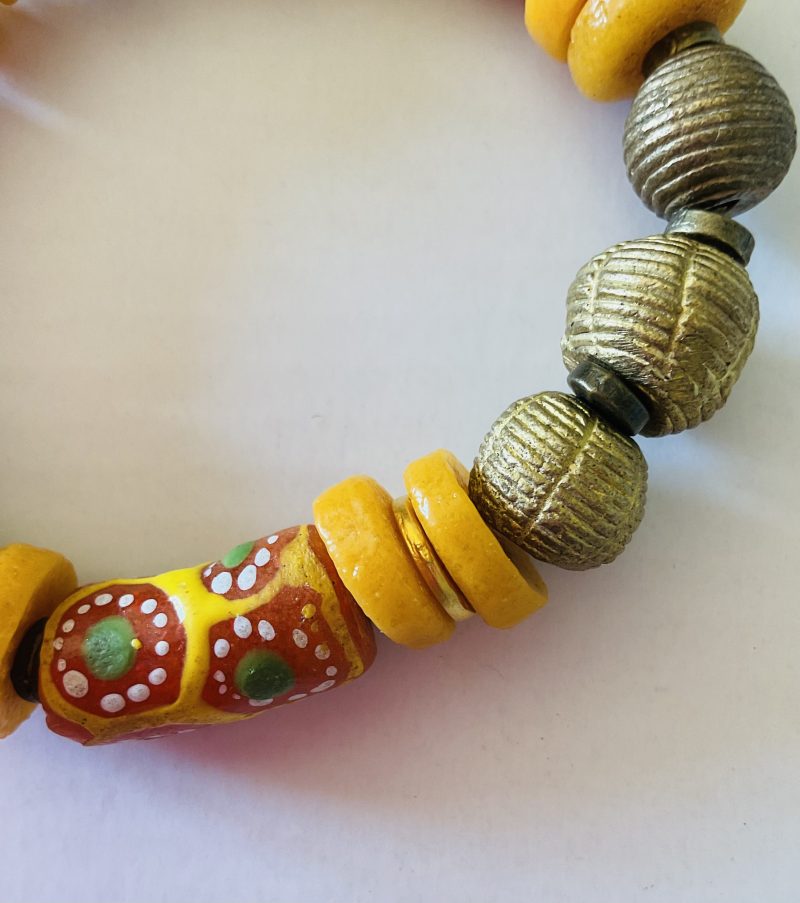 Colourful ethnic style stretch bracelet