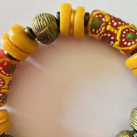 Colourful ethnic style stretch bracelet