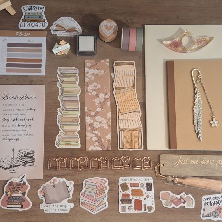 Hand assembled neutral tones bookish bundle