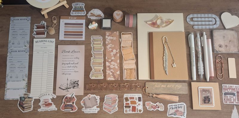Hand assembled neutral tones bookish bundle
